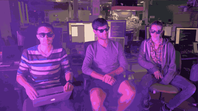 Charles, me, and Steph, seen here on a completely normal day in the office.