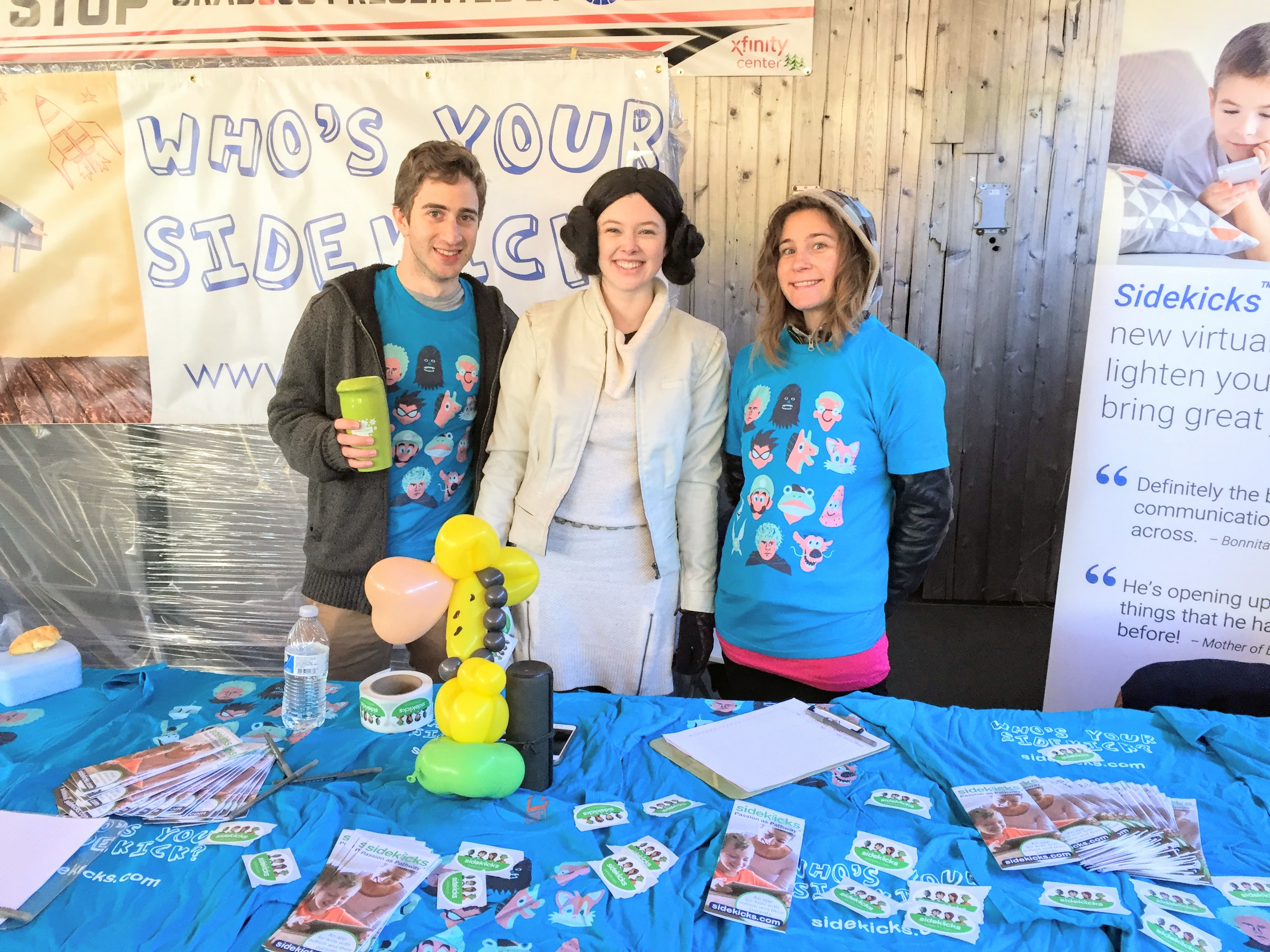 At the end of my second week at Sidekicks I attended a charity walk for autism where I talked with many parents and autistic children and began to learn about their unique interests and challenges. Here are three of my coworkers, Jake Lipson, Vannessa Greenleaf, and Rivka Barrett, staffing our booth.