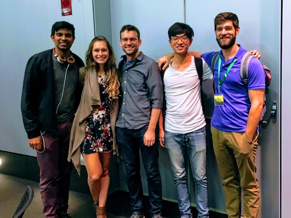 Team Augmented Fifth — Vik Parthiban, Emily Salvador, Colin Greenhill, Yichao Guan, Chaz Hing (not pictured), and myself.